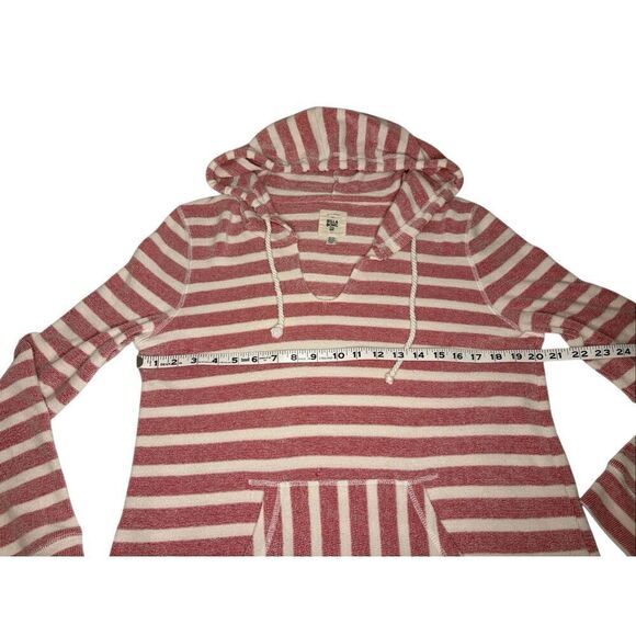 Billabong Say Now red and white striped terry hoodie - L - Picture 7 of 8